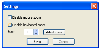 Zoom Disabler Settings